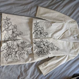 John Paul Richard White/Black Skirt Suit Set